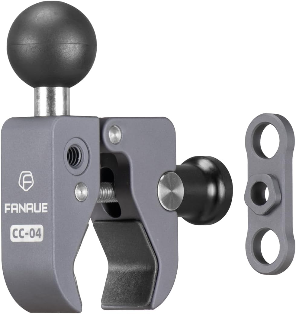 FANAUE CC-04F Schutz vor Diebstahl Lenkerklemmbasis mit 1" Ball Adapter für Durchmesser 13-52mm Moto