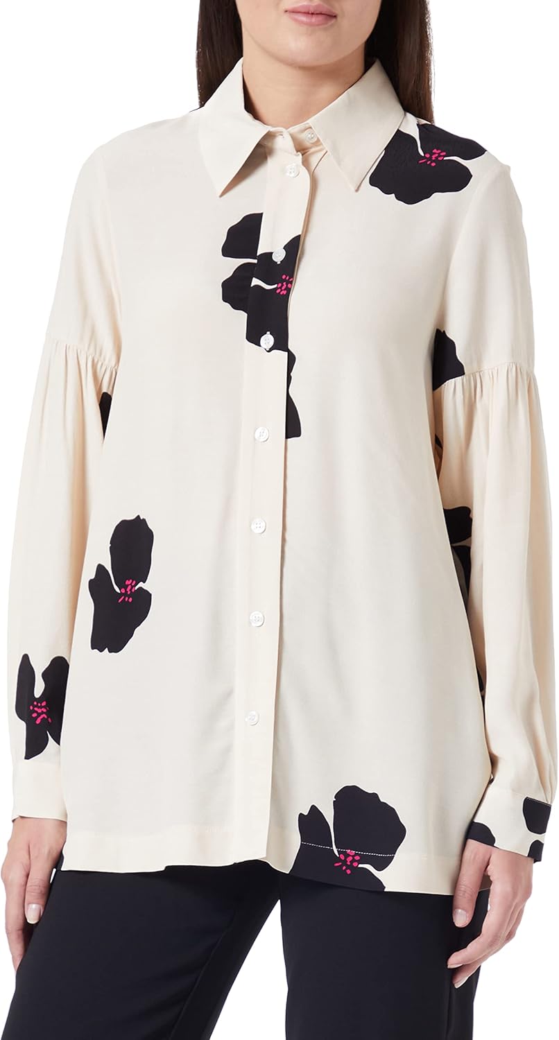 Seidensticker Damen Bluse - Fashion Bluse - Regular Fit - tailliert - Hemd Blusen Kragen - Bügelleic