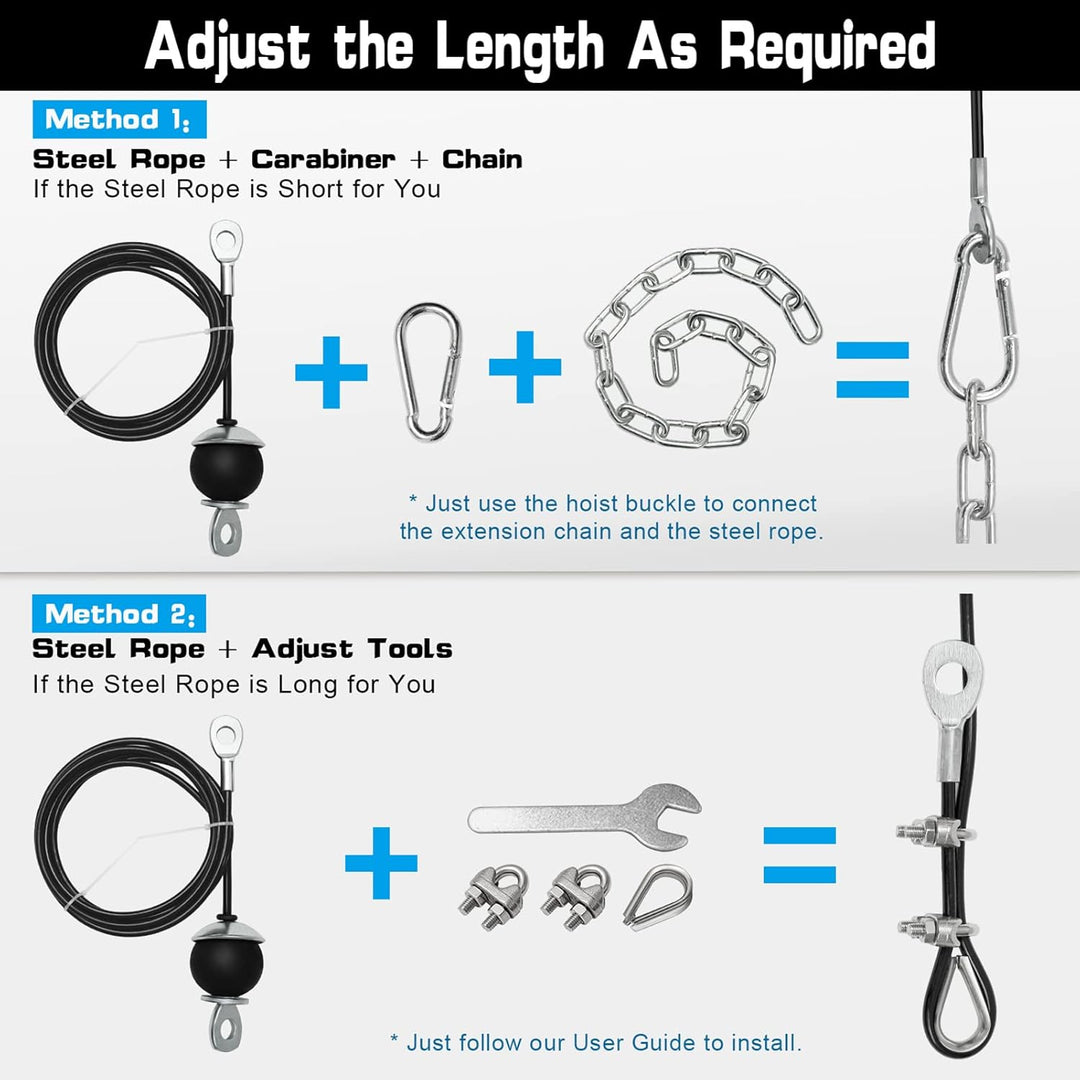 SERTT Gewicht Seilzug Fitness Gym, Verbesserte Kabelzug Fitness Latzug Gym Fitnessgeräte für LAT Pul