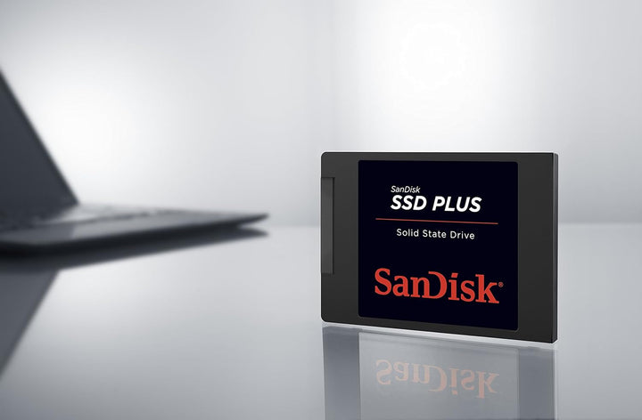 SanDisk SSD Plus interne SSD Festplatte 480 GB (schnelleres Hoch,-Herunterfahren und Laden, Lesegesc
