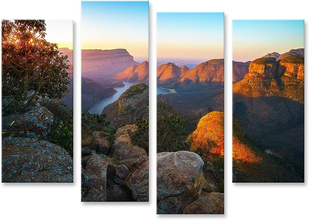islandburner Bild auf Leinwand Drei Rondavels Blyde Canyon Sonnenuntergang Südafrika Ansicht Bilder