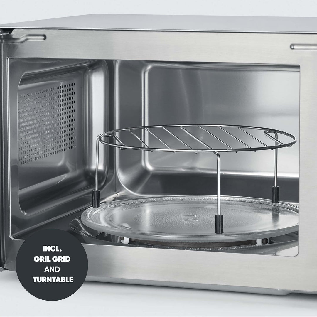 SEVERIN MW 7751 2-in-1 Mikrowelle (800 W, mit Grillfunktion, Inklusive Grillrost und Drehteller, Ø 2