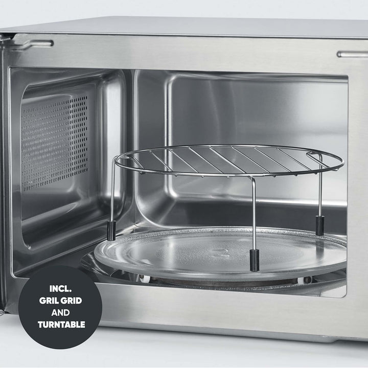 SEVERIN MW 7751 2-in-1 Mikrowelle (800 W, mit Grillfunktion, Inklusive Grillrost und Drehteller, Ø 2