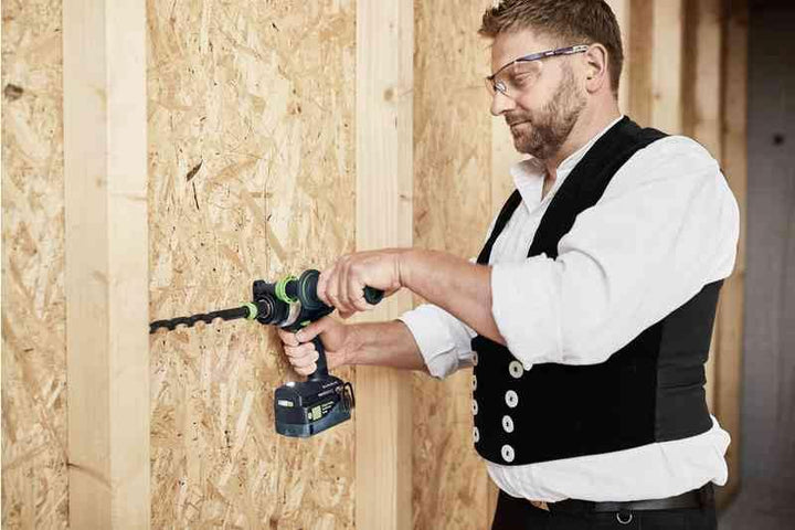 Festool Akku-Schlagbohrschrauber TPC 18/4 I-Basic QUADRIVE (mit Werkzeugfutter, Magnet-Bithalter, Fa