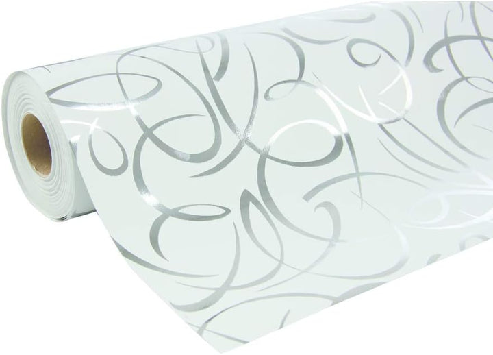 Clairefontaine 211893C Geschenkpapier Premium (50x0,70m, 80g/qm mit PP-Film) 1 Rolle Arabesque Silbe