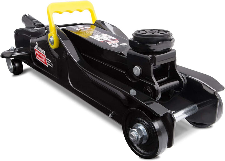 Deuba® hydraulischer Wagenheber 2 Tonnen Flache Hubhöhe 85-330mm inkl. Koffer inkl. Gummiauflage KFZ