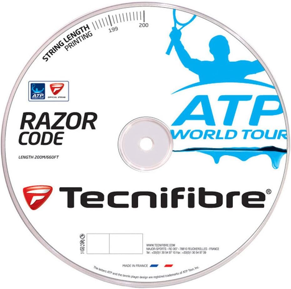 TECNIFIBRE ATP Razor Code Tennissaiten, 200 m Spule blau, blau