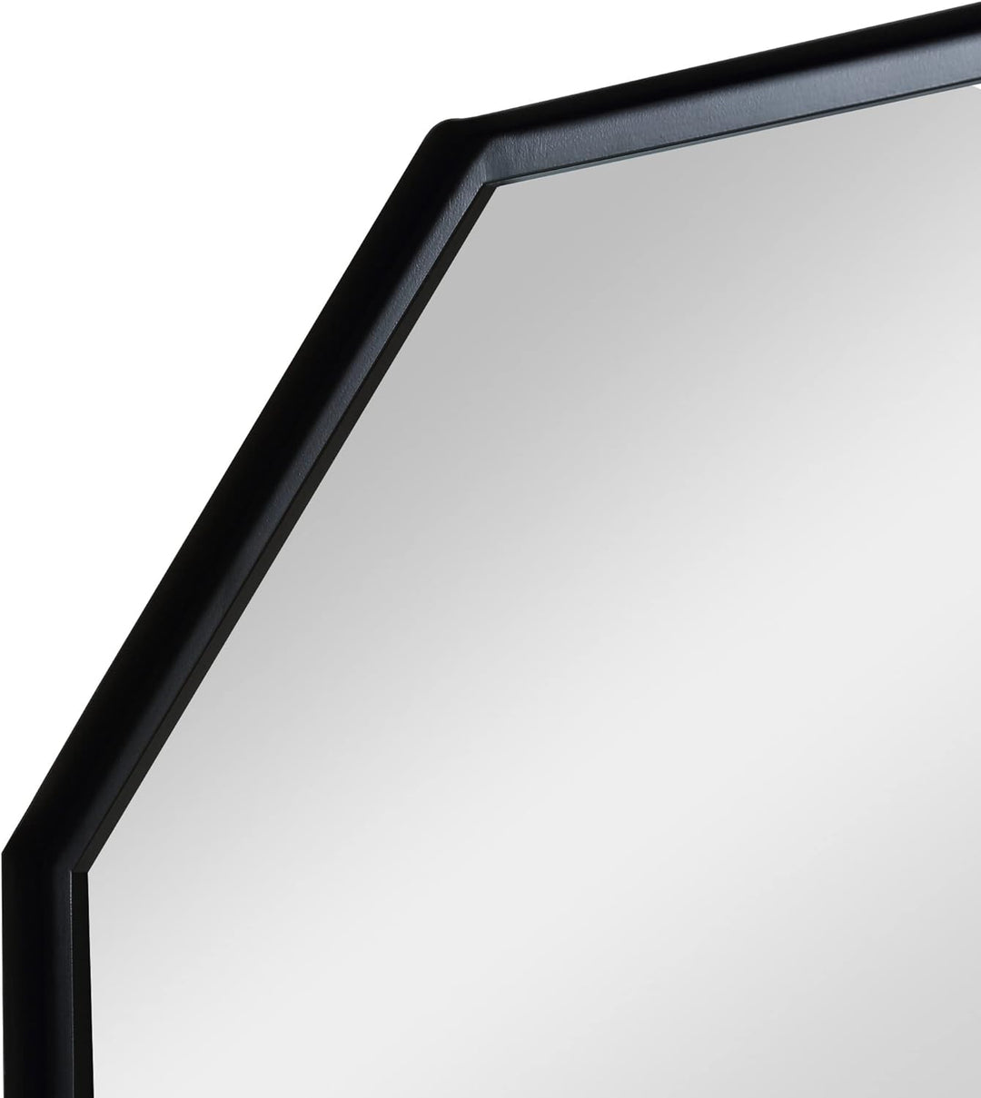 HOMCOM Achteck Wandspiegel Hängespiegel 61 x 61cm Wohnzimmerspiegel Flurspiegel für Schlafzimmer Sch