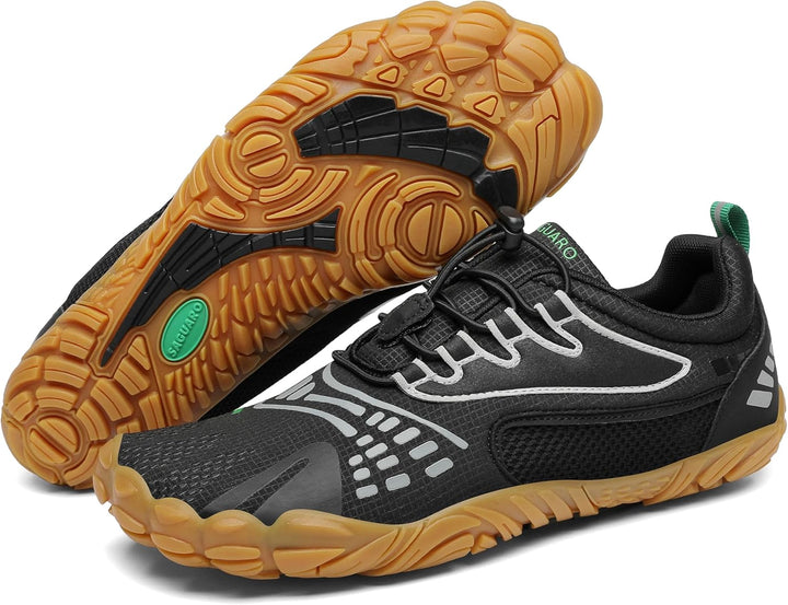 SAGUARO Unisex Barfussschuhe Leicht rutschfest Traillaufschuhe für Outdoor & Indoor 37 EU Schwarz We