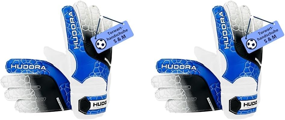 HUDORA Torwarthandschuhe - Gepolsterte Fussball Torwarthandschuhe für Kinder & Jugendliche in Grösse