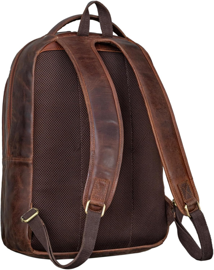 STILORD 'Keno' Leder Rucksack mit Laptopfach 15,6 Zoll Business Rucksack Herren und Damen Bürorucksa