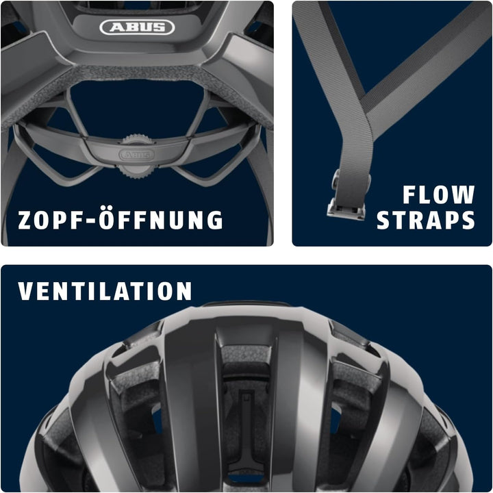 ABUS Rennradhelm PowerDome MIPS - leichter Fahrradhelm mit cleverem Belüftungssystem und Aufprallsch