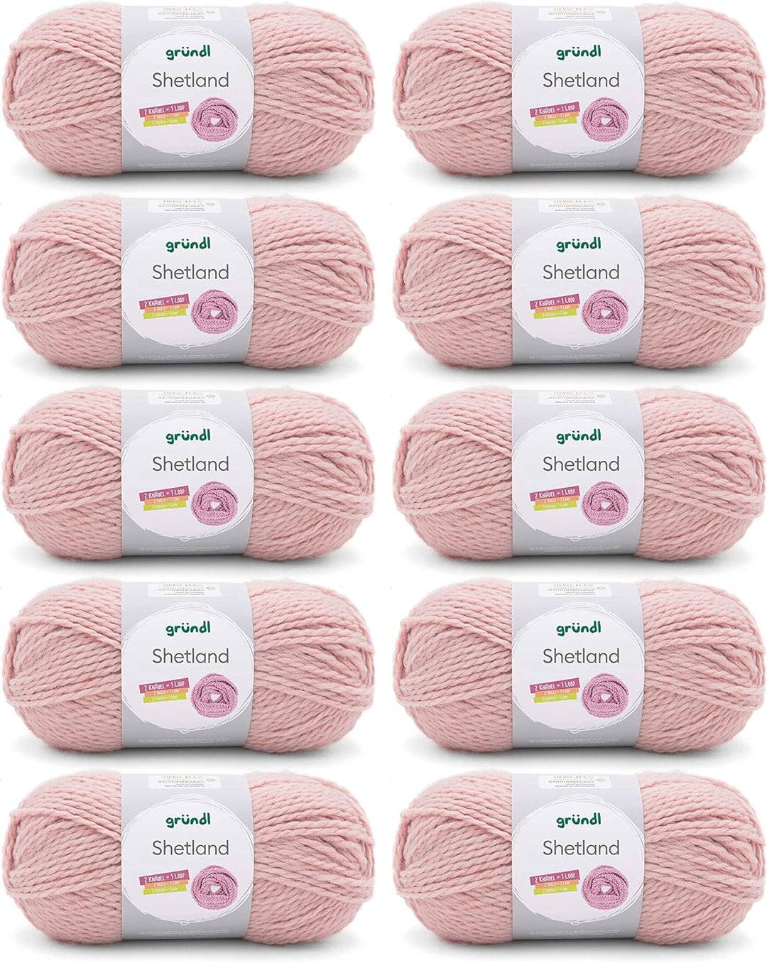 Gründl Shetland Wolle (modisches und weiches Strickgarn aus 80% Polyacryl und 20% Wolle, 100 g / 170