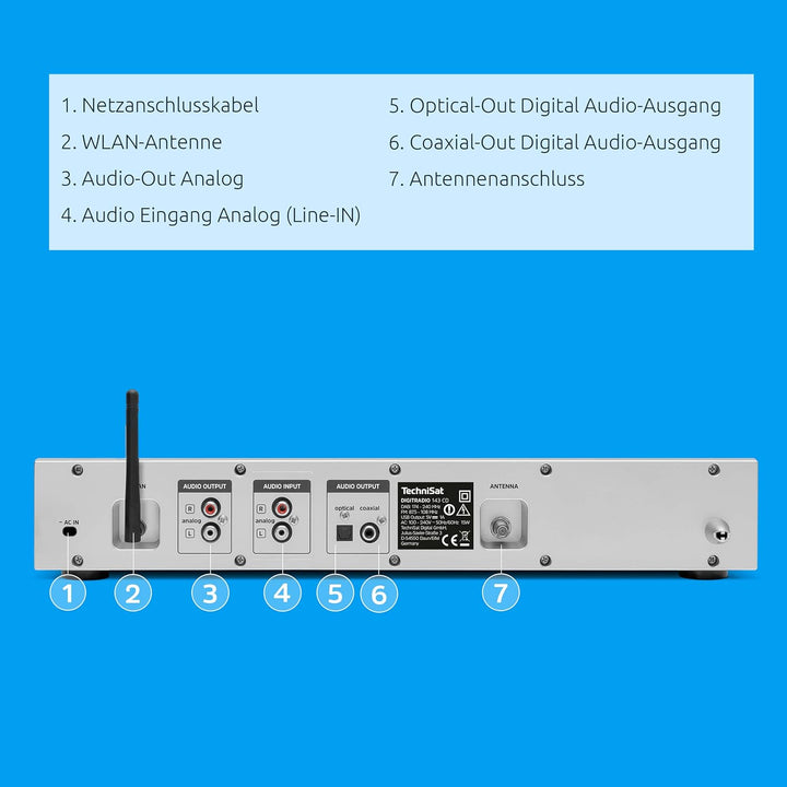 TechniSat DIGITRADIO 143 CD (V3) – Digital HiFi-Tuner, Internetradio (DAB+, UKW, Bluetooth-Audiostre