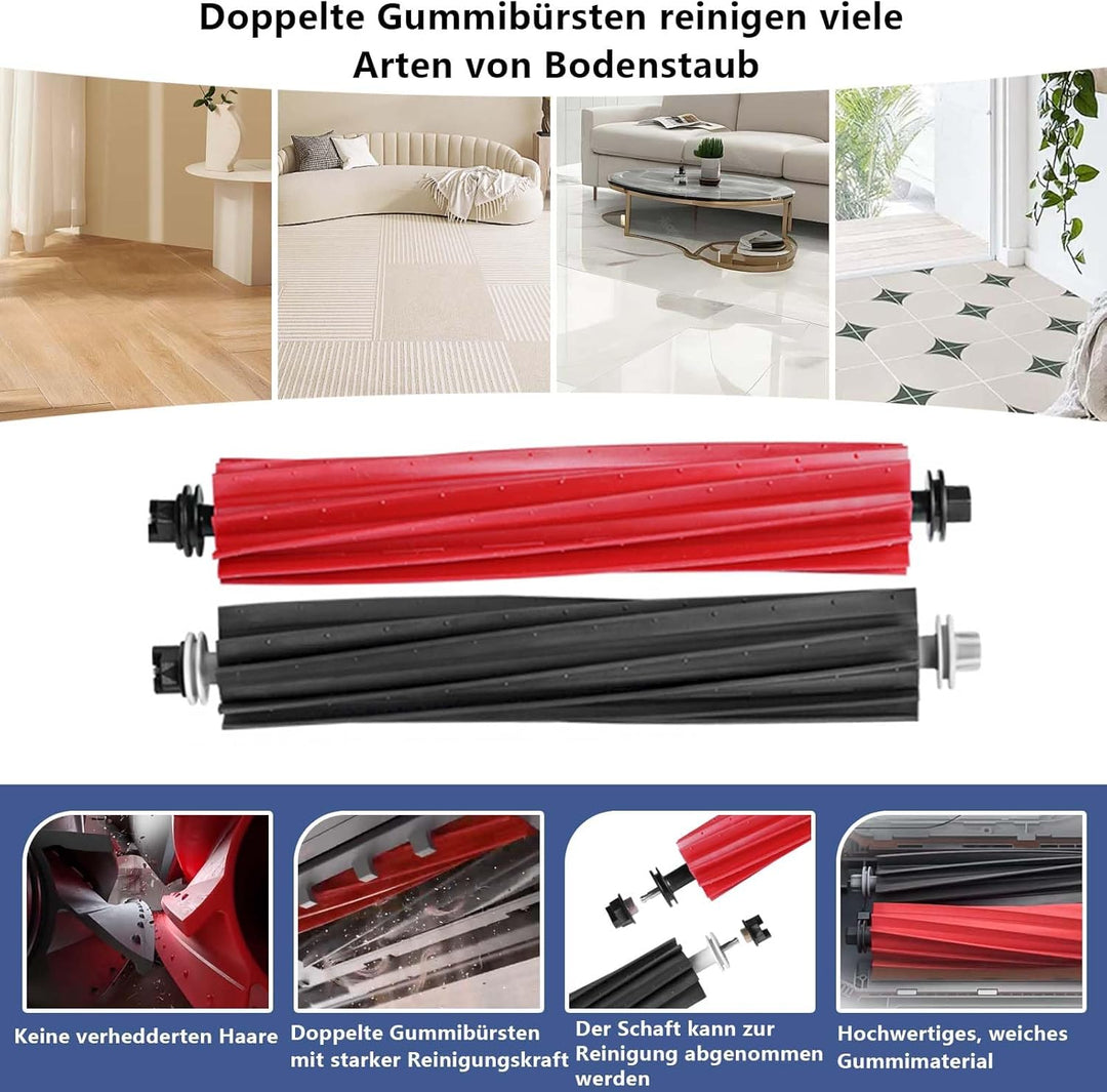 26 Stück Zubehör Kit für Roborock S8 Pro Ultra Saugroboter Ersatzteile, 6*Staubbeutel,2*Hauptbürste,