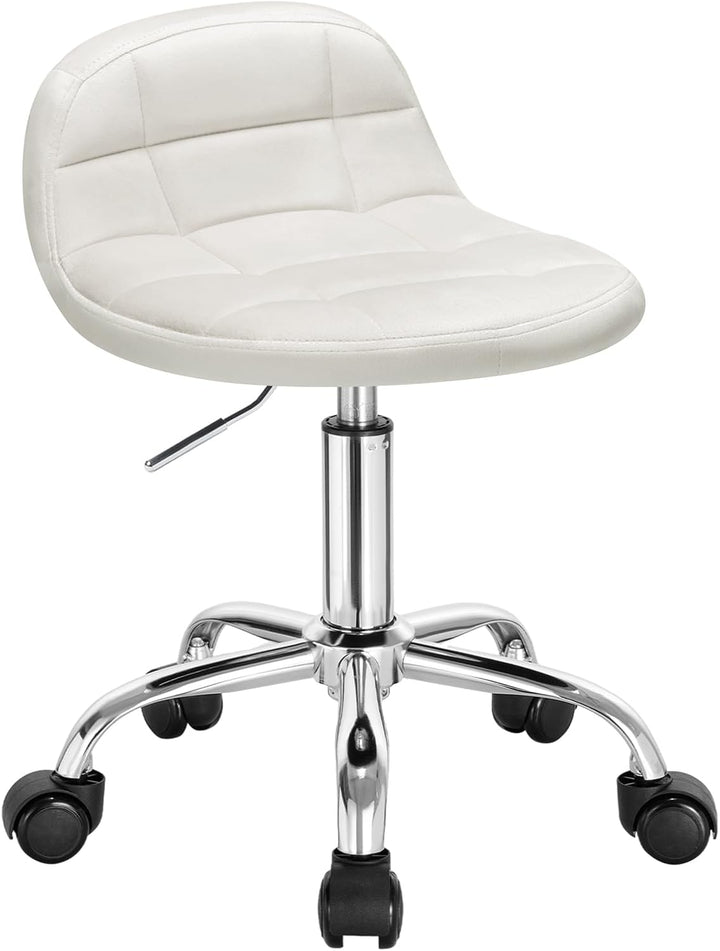 WOLTU Bürohocker mit Rollen, Schminktisch Stuhl höhenverstellbar, Rollrocker mit niedriger Rückenleh