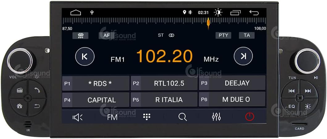 Costum fit Autoradio für FIAT Panda Android GPS Bluetooth WiFi Dab USB Full HD Touchscreen Display 7
