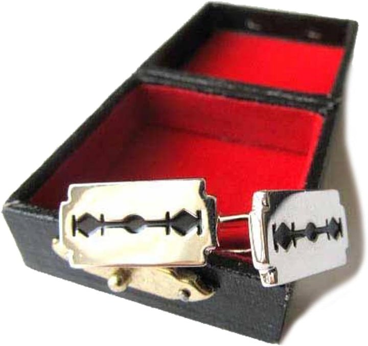 Miniblings Rasierklingen Manschettenknöpfe Miniblings Knöpfe + Box Klingen Rasieren Klinge - Herrens