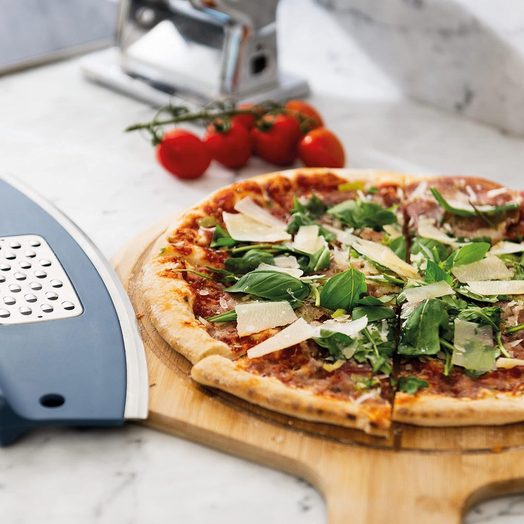 BergHOFF Leo kombiniert Pizza Schneide und Käse Reibe, blau Modern, Modern