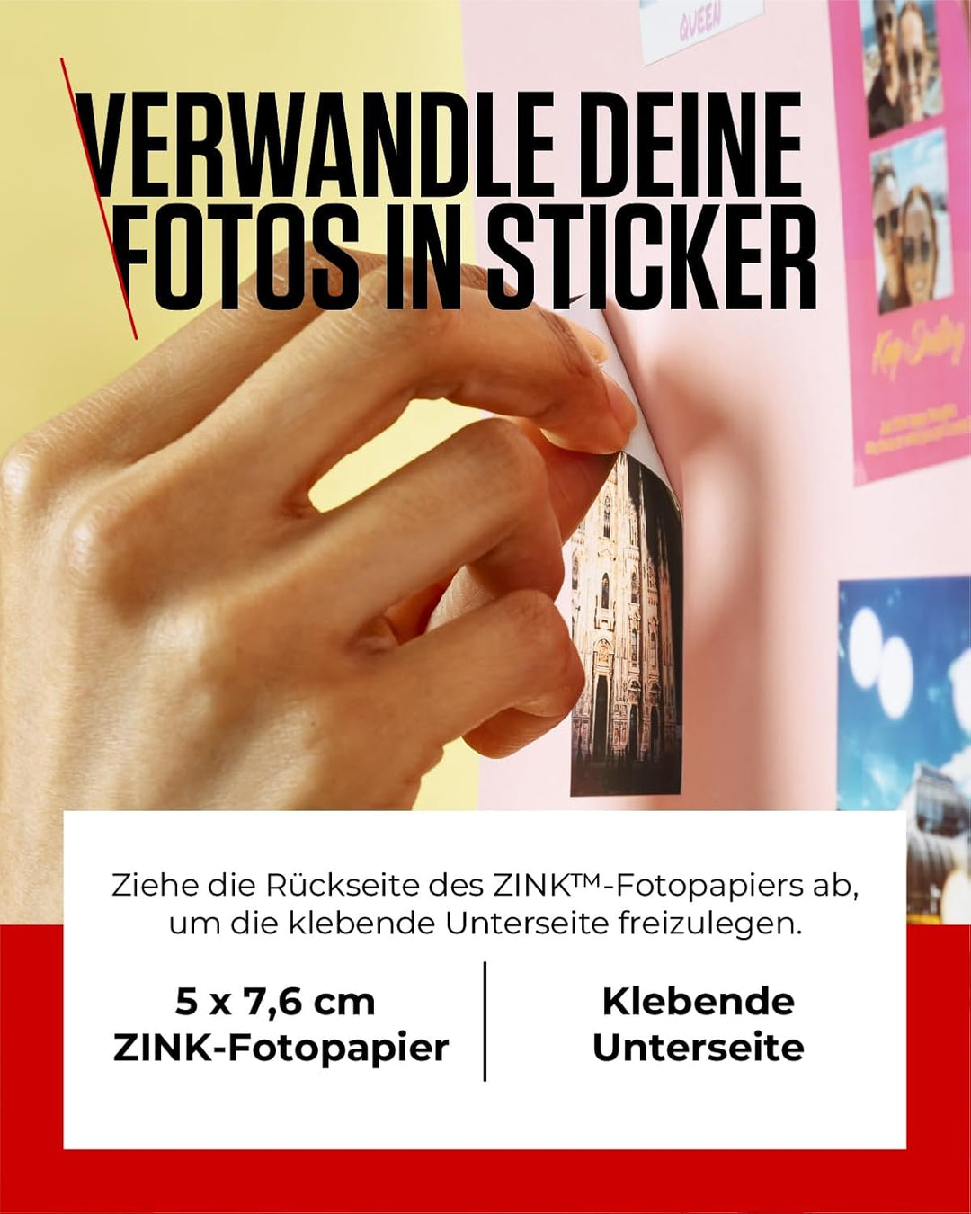 Canon ZP-2030 Original ZINK Fotopapier 100 Blatt für Canon Zoemini Sofortbildkamera/Fotodrucker (Pap