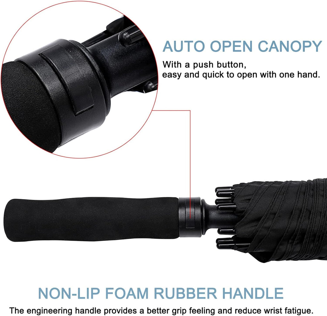 G4Free 55/63/69/72/80 Inch Golfschirm,Regenschirm Sturmfest,Doppelverdeck Belüftete Extra Grosse Übe