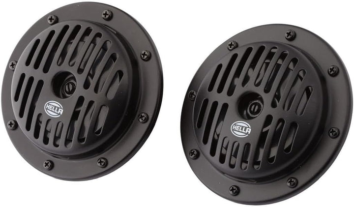 HELLA Horn - HEAVY DUTY HORN DL50 SET - 12V - 114dB(A) - Frequenzbereich: 310/380Hz - Tiefton/Hochto