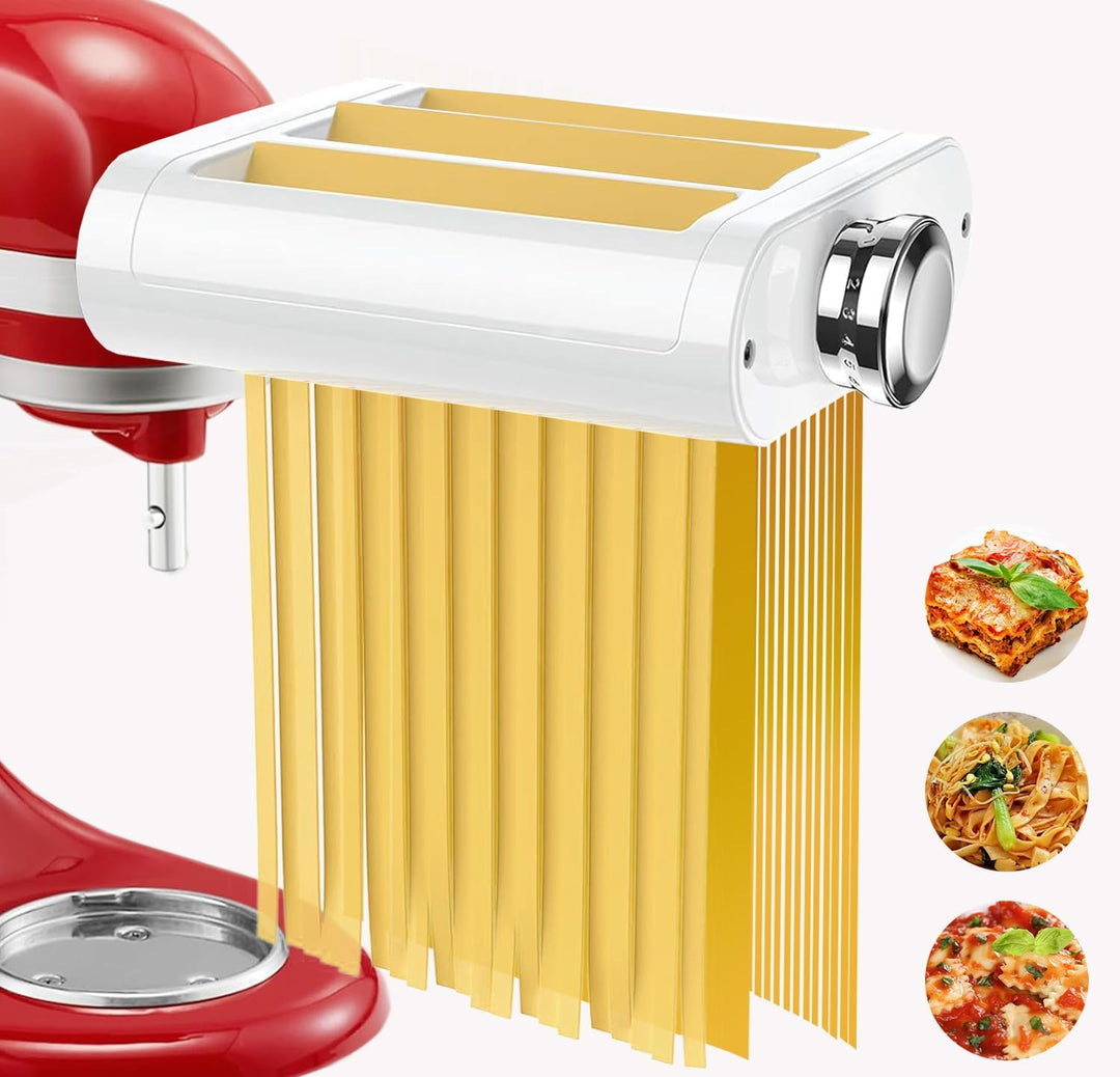 3-in-1-Nudelmaschinen-Aufsatz für alle KitchenAid-Küchenmaschinen,kitchenaid zubehör inkl. Nudelblat