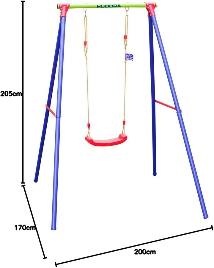 HUDORA Schaukelgestell Single - Schaukel Outdoor für Garten - Kinderschaukel - Schaukelsitz aus Kuns