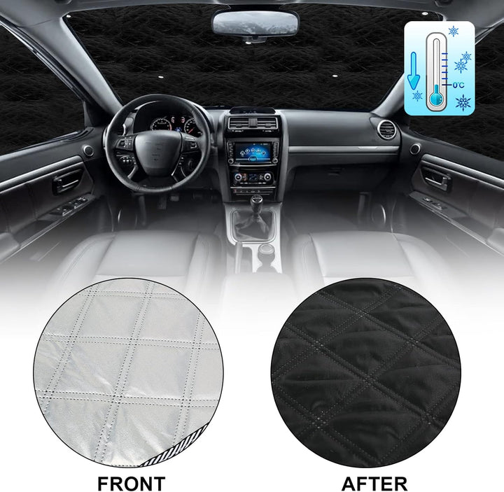 Thermomatte Fahrerhaus Innen für Transit Custom 2012-2024, 3 STK Wasserdicht UV-Proof Sonnenschutz A