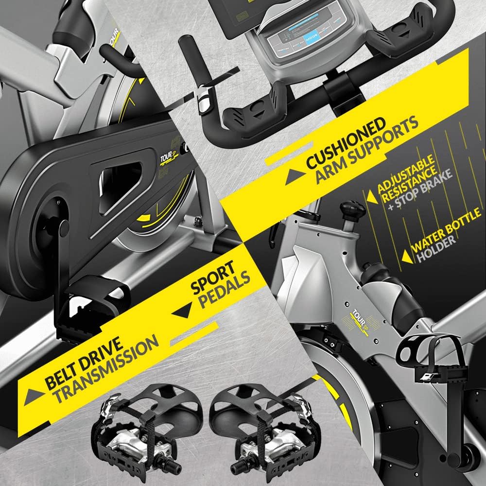 Bluefin Fitness Tour SP Hometrainer Bike | Heimtrainer SP Speed Fahrrad Trainingsfahrrad | Kinomap S