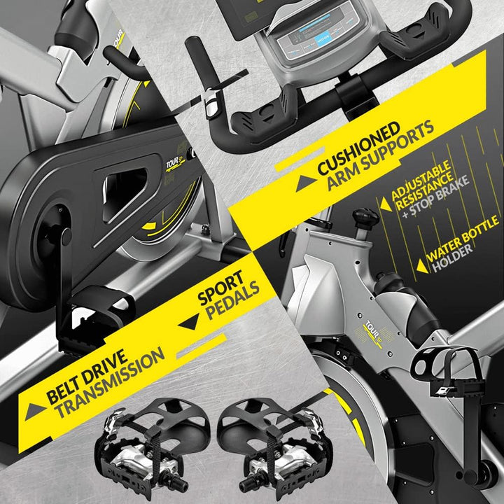 Bluefin Fitness Tour SP Hometrainer Bike | Heimtrainer SP Speed Fahrrad Trainingsfahrrad | Kinomap S