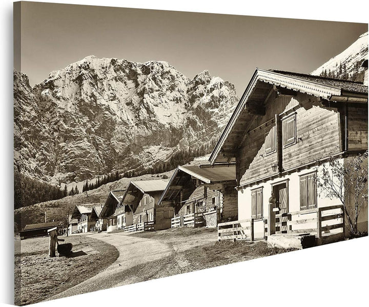 islandburner Bild auf Leinwand Altes Bauernhaus Auf Der Eng ALM Im Österreichischen Karwendelgebirge
