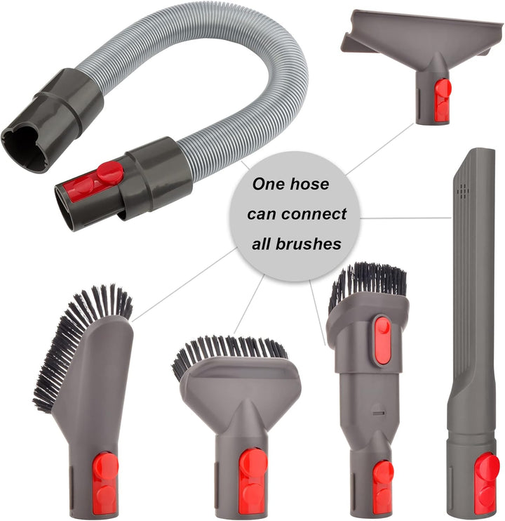AINUO Zubehörsatz-Befestigungsset mit flexiblem Schlauch für Dyson V7 V8 V10 V11 SV10 SV11 Akku-Stau