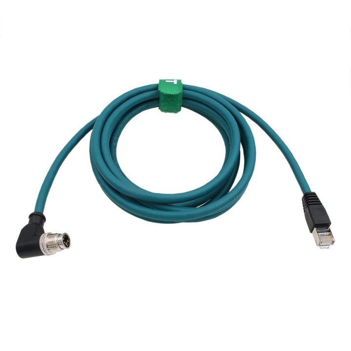 HangTon Connect Netzwerkkabel M12, 8-polig, X Coded rechtwinklig auf RJ45 Cat7e Ethernet-Kabel, gesc