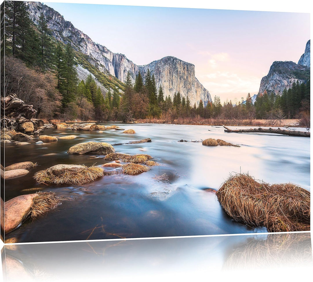 Pixxprint Yosemite National Park California, Format: 100x70 auf Leinwand, 100x70