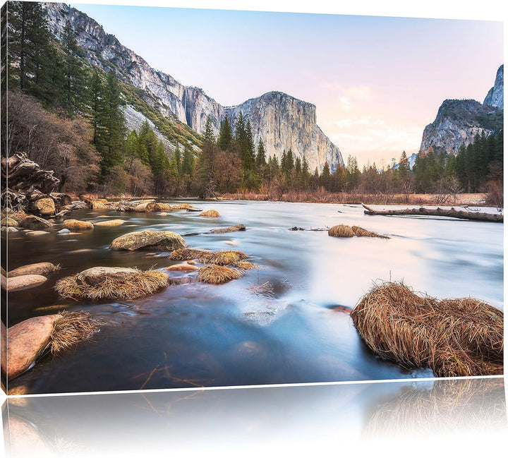 Pixxprint Yosemite National Park California, Format: 100x70 auf Leinwand, 100x70
