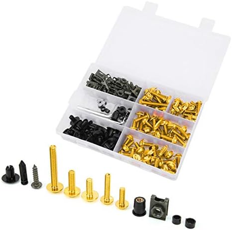 Verkleidungsschraubensatz, 198 Stück/Set Verkleidungsschrauben der Windschutzscheibe M5 M6 Schrauben