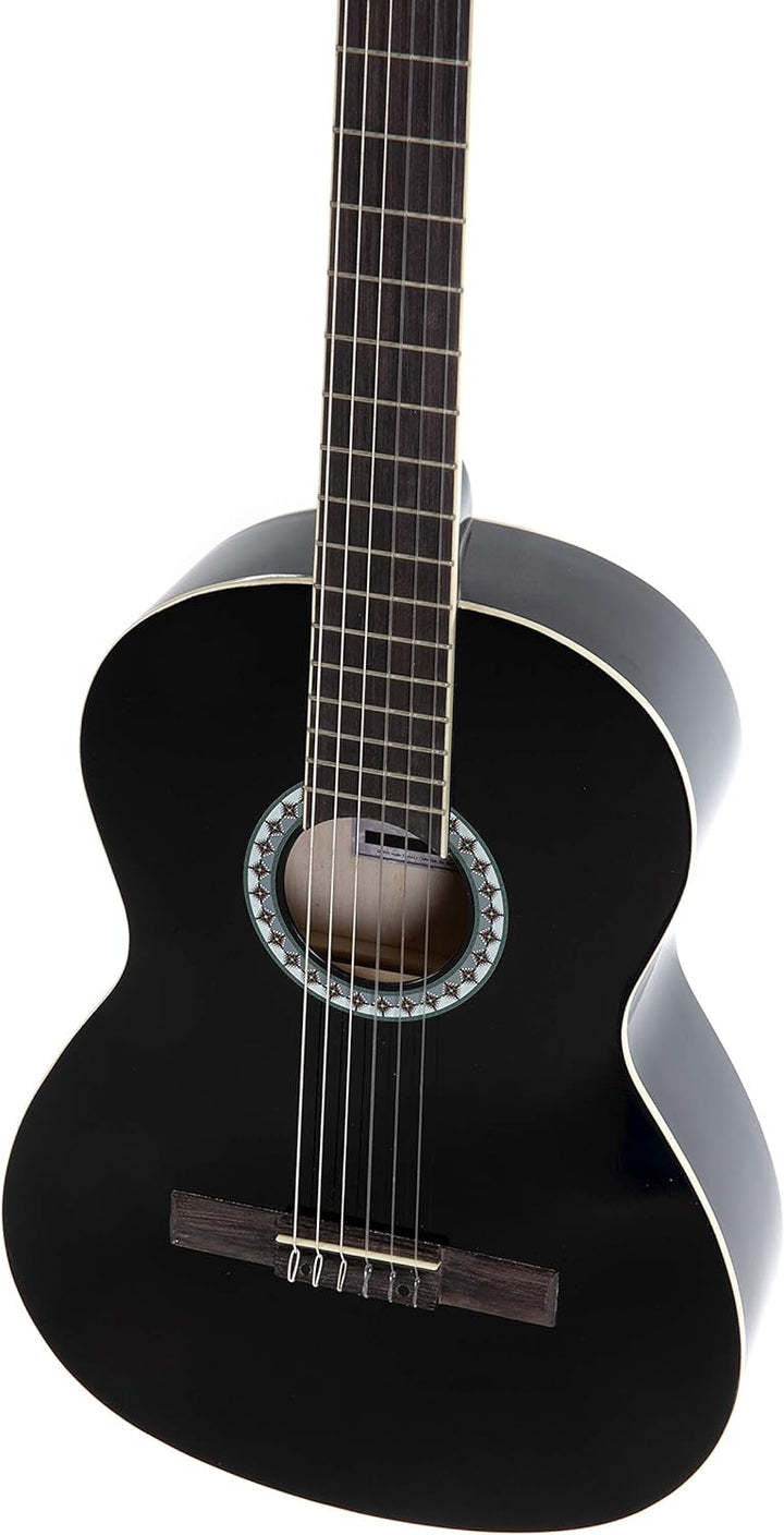 PURE GEWA Klassikgitarre BasicPlus 4/4 schwarz Schwarz 4/4 Konzertgitarre, Schwarz 4/4 Konzertgitarr