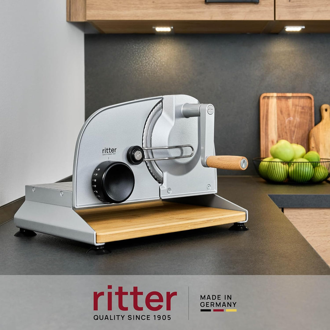ritter Allesschneider amano 5, manueller Allesschneider mit leichtgängiger Handkurbel, made in Germa