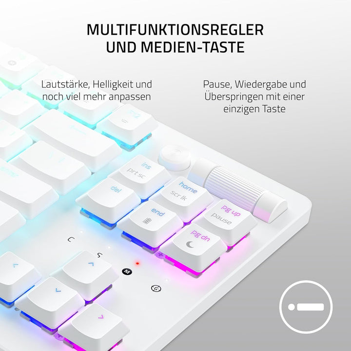 Razer DeathStalker V2 Pro Tenkeyless (Red Switch) - Kabellose Optische Low-Profile-Gaming-Tastatur (