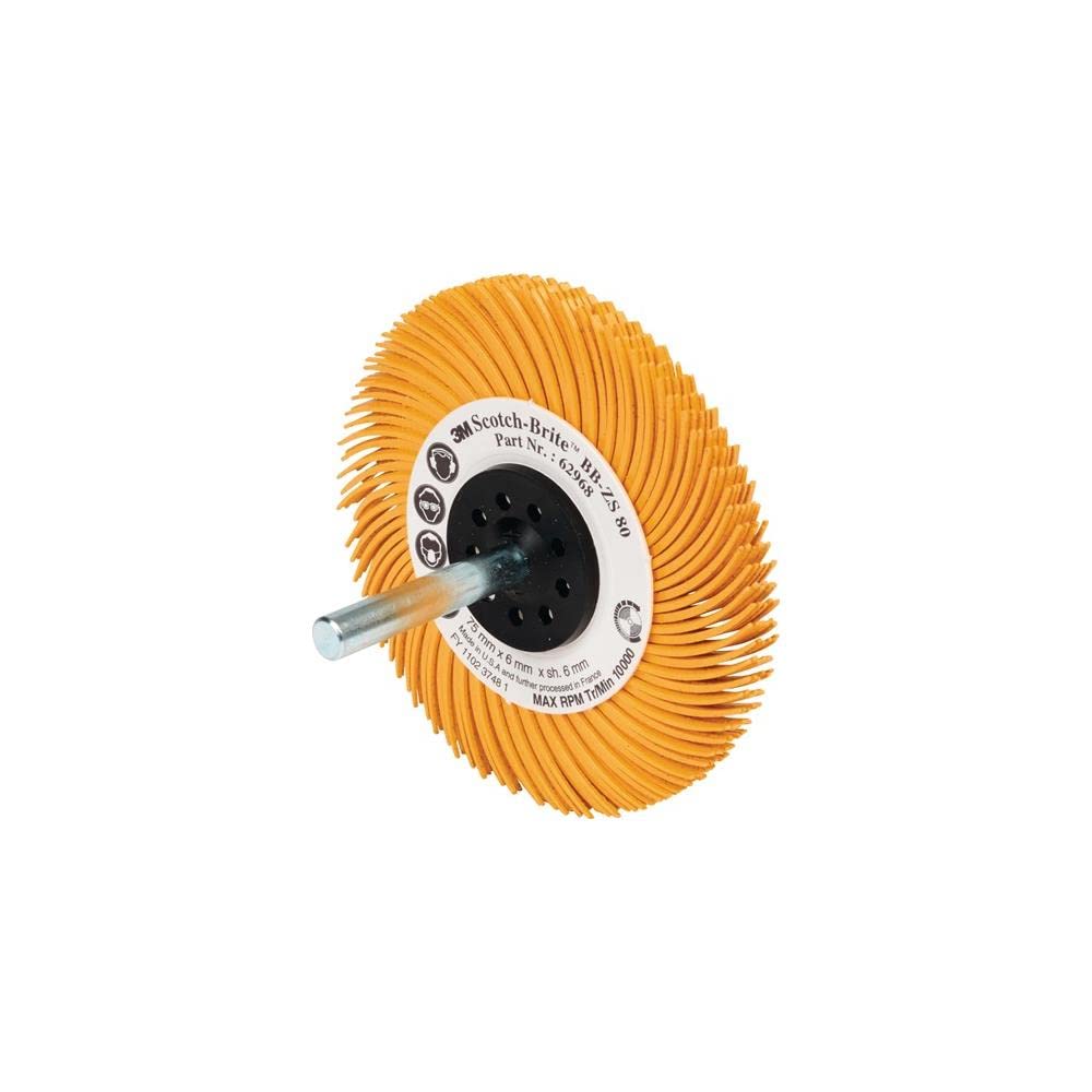 Radialbürstenscheibe BB-ZS Typ C D.50,8mm K.80 gelb 15000min-¹ 3M