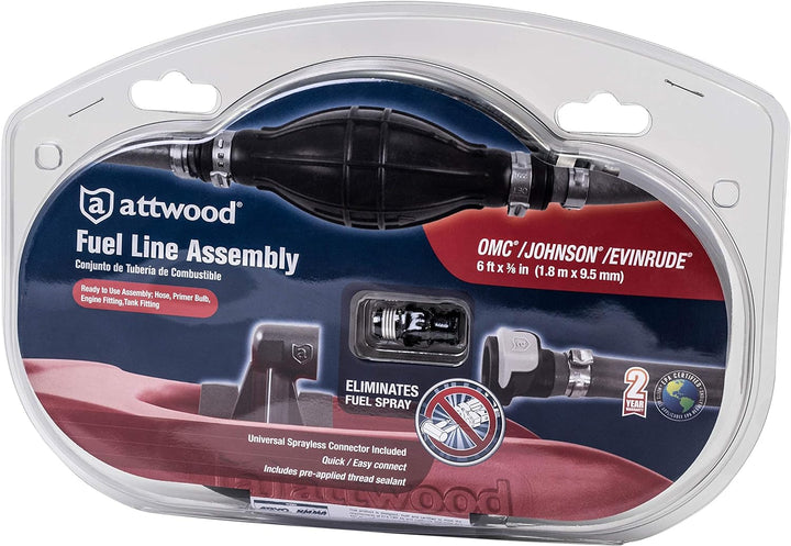 Attwood Universal Kraftstoffleitung Bausatz mit Tankbeschlag Johnson/Evinrude, Johnson/Evinrude