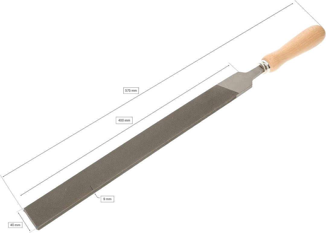 KOTARBAU® Werkstattfeile Flach Länge: 400 mm Hieb 1 (Grob) Handfeile Flachfeile Metallfeile für grob