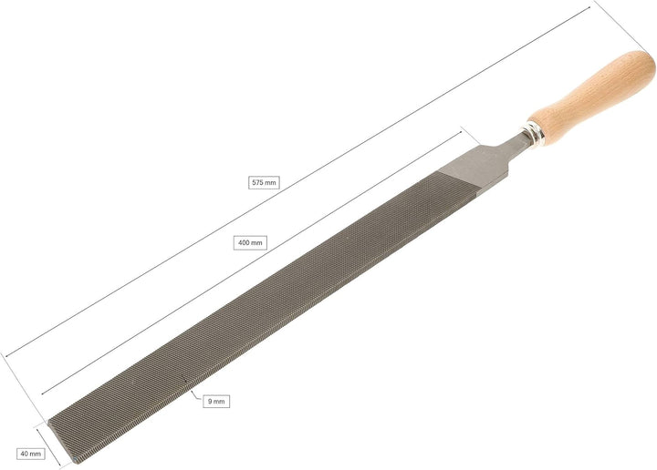 KOTARBAU® Werkstattfeile Flach Länge: 400 mm Hieb 1 (Grob) Handfeile Flachfeile Metallfeile für grob