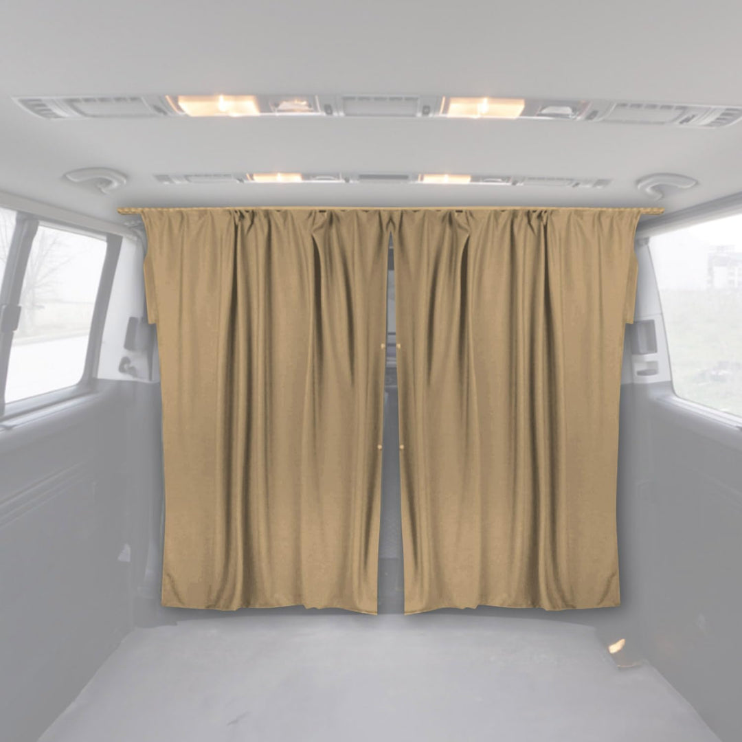 Autogardinen Fahrerhaus Mass Gardinen Camping Sonnenschutz Beige 200x180 200x180 Beige / Autogardine