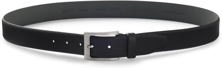 BOSS Herren Barnabie Gürtel aus Nappaleder mit Dornschliesse 110 -002 Black, 110 -002 Black