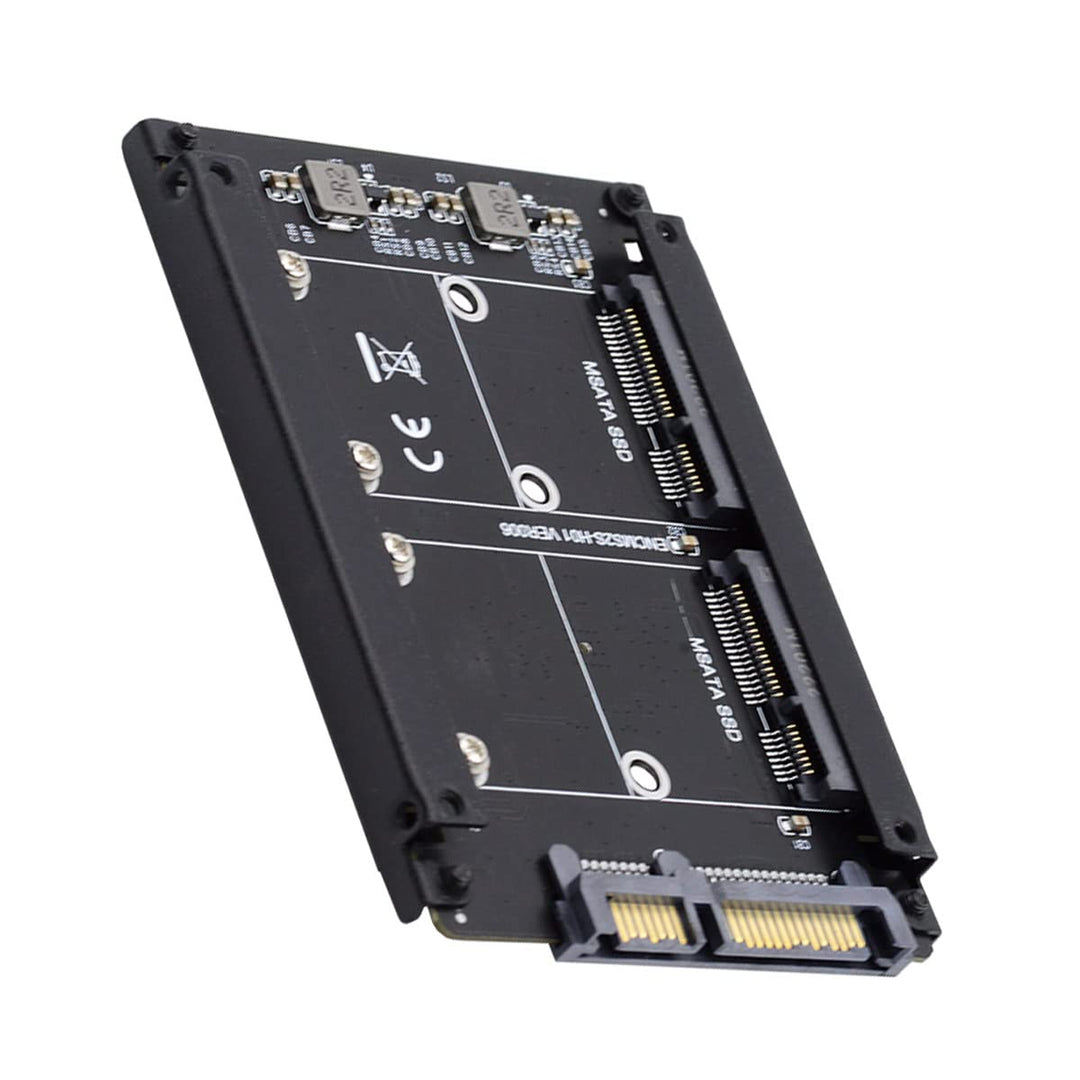 cablecc Dual MSATA Mini-SATA SSD Karte JBOD Raid0 Span Bridge auf 2,5inch SATA Combo HDD Disk Drive