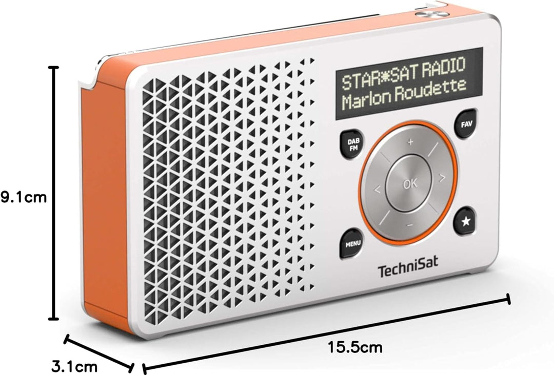 TechniSat DIGITRADIO 1 – tragbares DAB+ Radio mit Akku (DAB, UKW, FM, Lautsprecher, Kopfhörer-Anschl