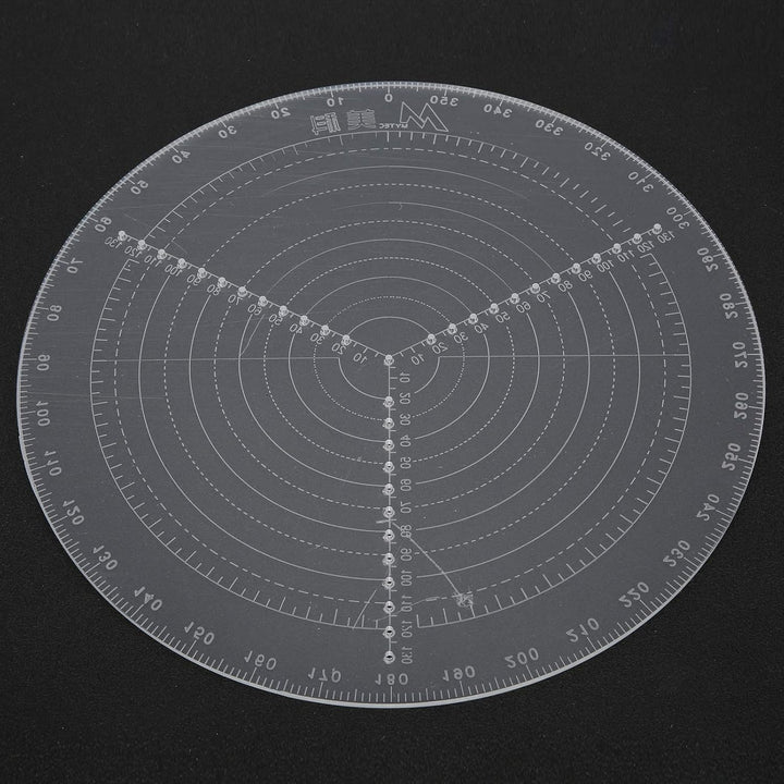 Round Center Finder Compass, 12-Zoll-Kreislehre Holzbearbeitung Drehzentrierlineal Klare Zeichenkrei