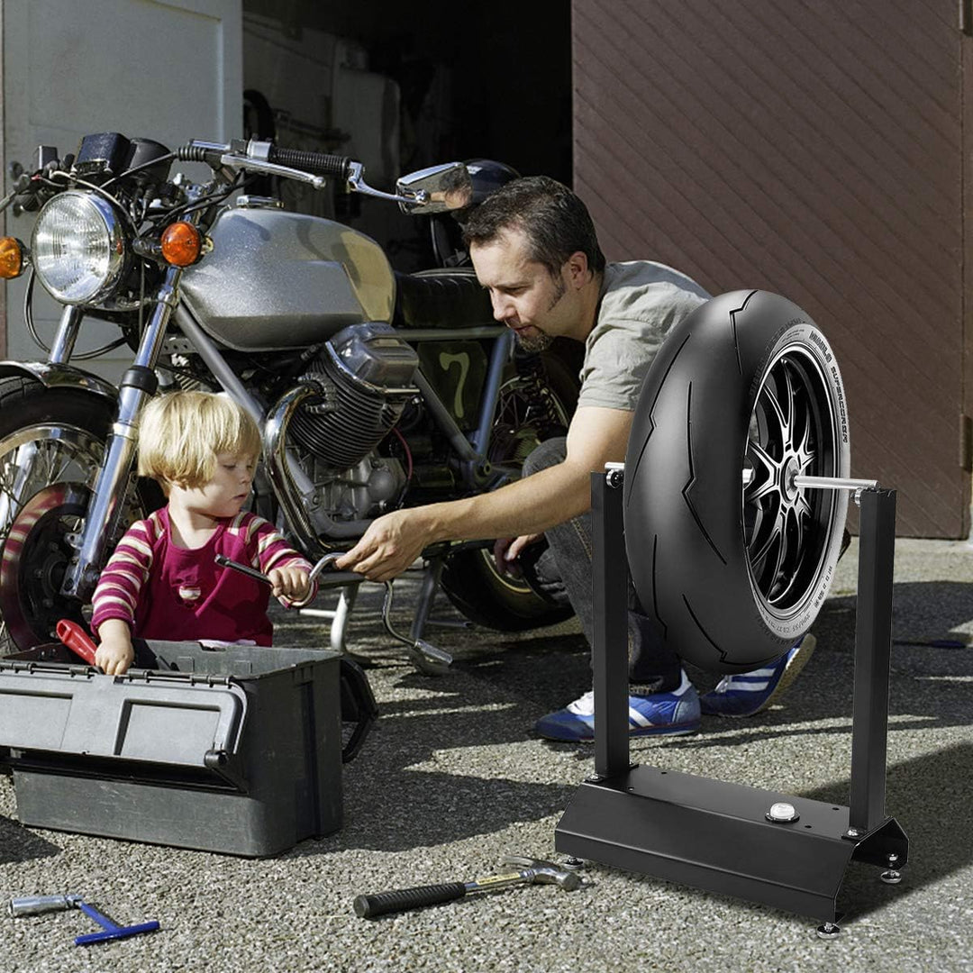 COSTWAY Auswuchtgerät für Motorradräder, Auswuchtbock Motorradreifen Felgenauswuchtmaschine, Radausw